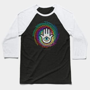 Flow Fields Hamsa Baseball T-Shirt